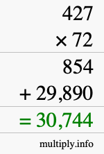 How to calculate 427 times 72 using long multiplication How to calculate 427 times 72 using long multiplication