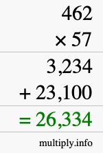 How to calculate 462 times 57 using long multiplication How to calculate 462 times 57 using long multiplication
