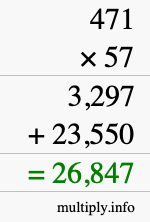 How to calculate 471 times 57 using long multiplication How to calculate 471 times 57 using long multiplication