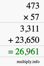 How to calculate 473 times 57 using long multiplication How to calculate 473 times 57 using long multiplication