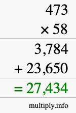 How to calculate 473 times 58 using long multiplication How to calculate 473 times 58 using long multiplication