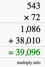 How to calculate 543 times 72 using long multiplication How to calculate 543 times 72 using long multiplication