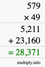 How to calculate 579 times 49 using long multiplication How to calculate 579 times 49 using long multiplication