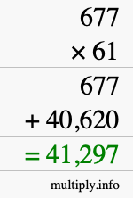 How to calculate 677 times 61 using long multiplication How to calculate 677 times 61 using long multiplication