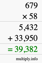 How to calculate 679 times 58 using long multiplication How to calculate 679 times 58 using long multiplication