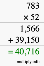 How to calculate 783 times 52 using long multiplication How to calculate 783 times 52 using long multiplication