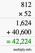 How to calculate 812 times 52 using long multiplication How to calculate 812 times 52 using long multiplication