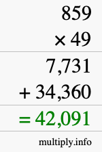 How to calculate 859 times 49 using long multiplication How to calculate 859 times 49 using long multiplication