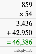 How to calculate 859 times 54 using long multiplication How to calculate 859 times 54 using long multiplication