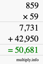 How to calculate 859 times 59 using long multiplication How to calculate 859 times 59 using long multiplication