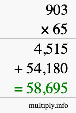 How to calculate 903 times 65 using long multiplication How to calculate 903 times 65 using long multiplication