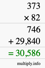 How to calculate 373 times 82 using long multiplication How to calculate 373 times 82 using long multiplication