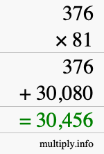 How to calculate 376 times 81 using long multiplication How to calculate 376 times 81 using long multiplication