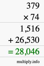 How to calculate 379 times 74 using long multiplication How to calculate 379 times 74 using long multiplication