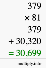How to calculate 379 times 81 using long multiplication How to calculate 379 times 81 using long multiplication