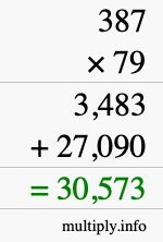 How to calculate 387 times 79 using long multiplication How to calculate 387 times 79 using long multiplication