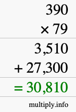 How to calculate 390 times 79 using long multiplication How to calculate 390 times 79 using long multiplication