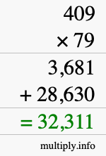 How to calculate 409 times 79 using long multiplication How to calculate 409 times 79 using long multiplication
