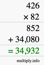 How to calculate 426 times 82 using long multiplication How to calculate 426 times 82 using long multiplication