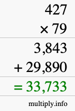 How to calculate 427 times 79 using long multiplication How to calculate 427 times 79 using long multiplication