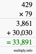 How to calculate 429 times 79 using long multiplication How to calculate 429 times 79 using long multiplication