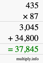 How to calculate 435 times 87 using long multiplication How to calculate 435 times 87 using long multiplication