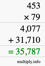 How to calculate 453 times 79 using long multiplication How to calculate 453 times 79 using long multiplication