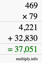 How to calculate 469 times 79 using long multiplication How to calculate 469 times 79 using long multiplication