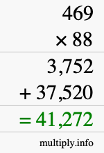 How to calculate 469 times 88 using long multiplication