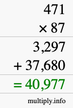 How to calculate 471 times 87 using long multiplication
