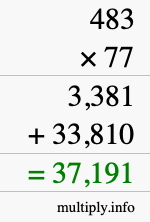 How to calculate 483 times 77 using long multiplication How to calculate 483 times 77 using long multiplication
