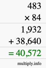 How to calculate 483 times 84 using long multiplication How to calculate 483 times 84 using long multiplication