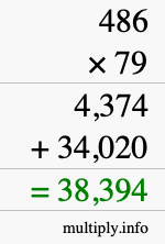 How to calculate 486 times 79 using long multiplication How to calculate 486 times 79 using long multiplication
