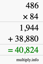 How to calculate 486 times 84 using long multiplication How to calculate 486 times 84 using long multiplication