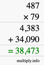 How to calculate 487 times 79 using long multiplication How to calculate 487 times 79 using long multiplication
