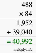 How to calculate 488 times 84 using long multiplication How to calculate 488 times 84 using long multiplication