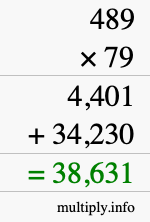 How to calculate 489 times 79 using long multiplication How to calculate 489 times 79 using long multiplication