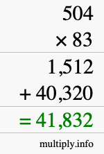 How to calculate 504 times 83 using long multiplication How to calculate 504 times 83 using long multiplication