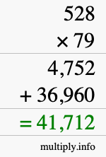 How to calculate 528 times 79 using long multiplication How to calculate 528 times 79 using long multiplication