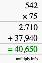 How to calculate 542 times 75 using long multiplication How to calculate 542 times 75 using long multiplication