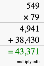 How to calculate 549 times 79 using long multiplication How to calculate 549 times 79 using long multiplication