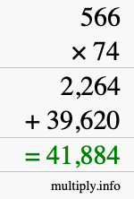 How to calculate 566 times 74 using long multiplication How to calculate 566 times 74 using long multiplication
