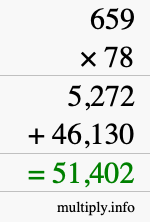 How to calculate 659 times 78 using long multiplication How to calculate 659 times 78 using long multiplication