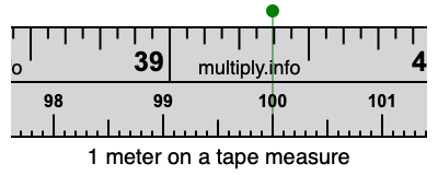 1 meter on a measure