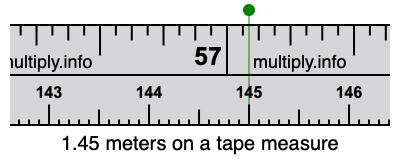 1.45 meters in feet and inches hotsell