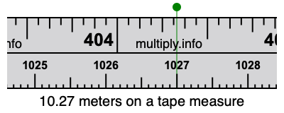 10.27 meters on a tape measure