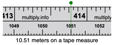 10.51 meters on a tape measure