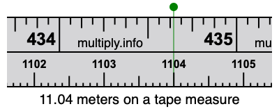 11.04 meters on a tape measure