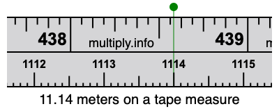 11.14 meters on a tape measure