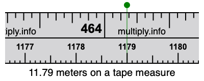 11.79 meters on a tape measure